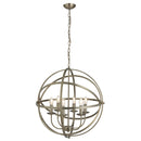 Searchlight 2476-6AB Orbit 6Lt Pendant  - Antique Brass Metal