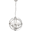 Searchlight 2476-6SS Orbit 6Lt Pendant - Satin Silver Metal