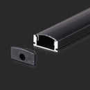 V-tac 2873 VT-8113 MOUNTING KIT WITH DIFFUSER FOR LED STRIP SURFACED 2000x17.4x7mm BLACK
