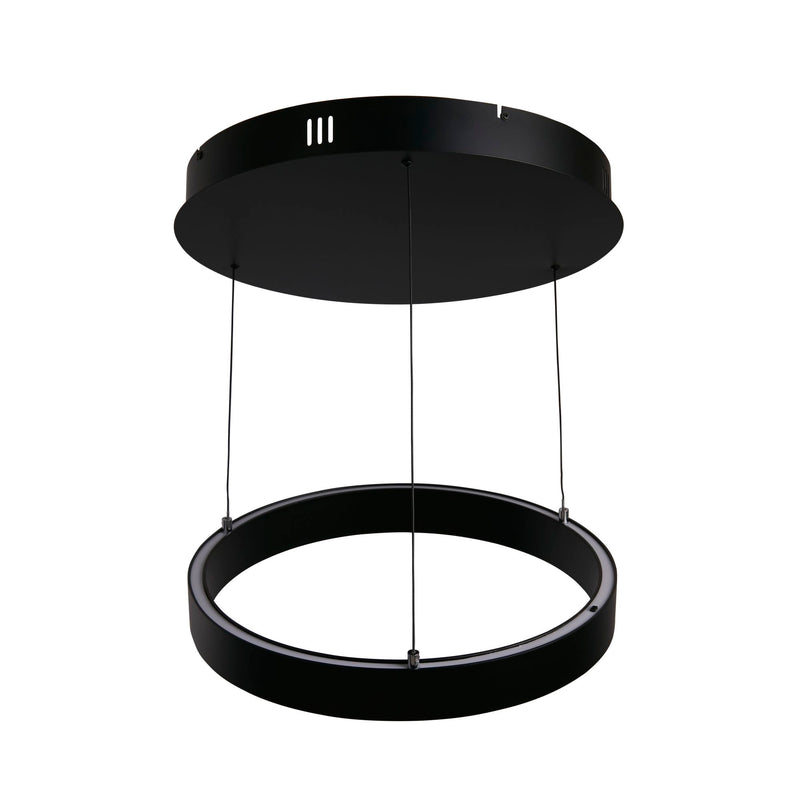 Searchlight 30410BK Layla Gesture Control Pendant - Black Metal & Opal Acrylic