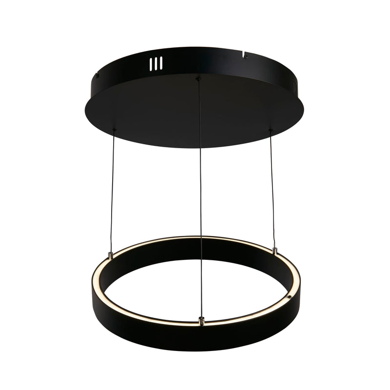 Searchlight 30410BK Layla Gesture Control Pendant - Black Metal & Opal Acrylic