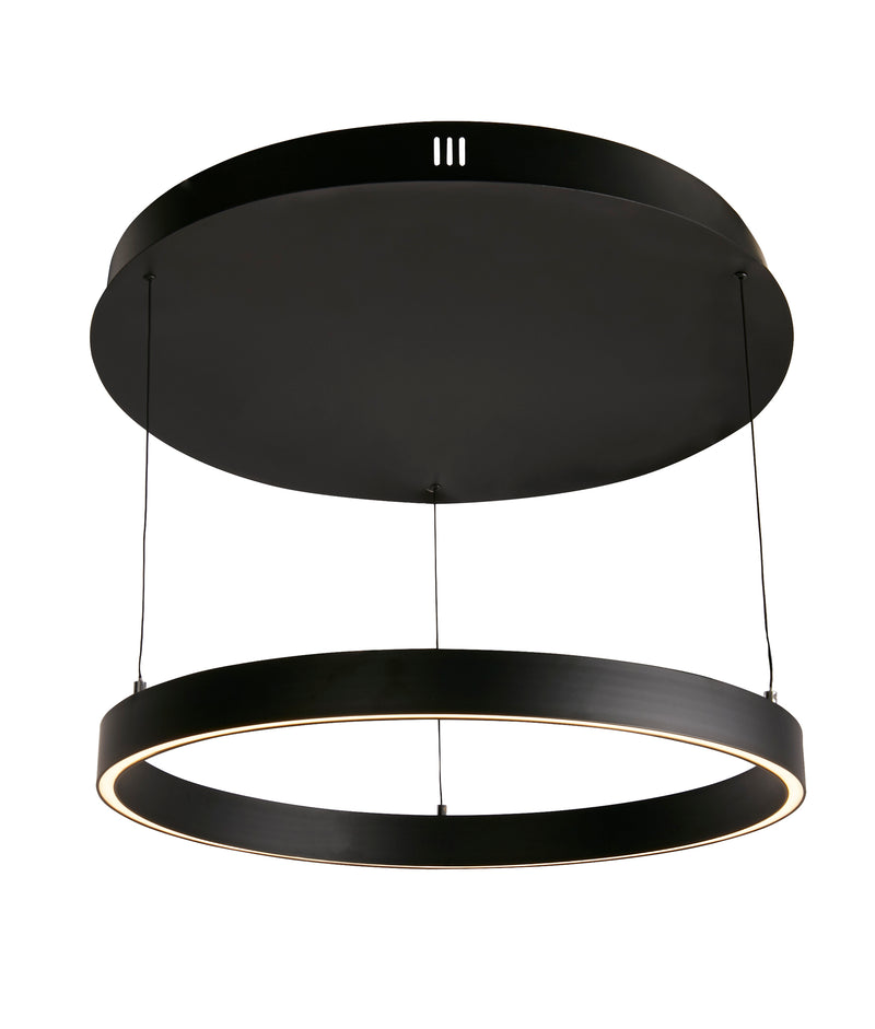 Searchlight 30411BK Layla Gesture Control Pendant - Black Metal & Opal Acrylic