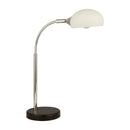 Searchlight 3086-1WH Astro Table Lamp - Black & Chrome Metal & Opal Glass Shade