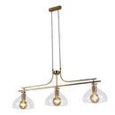 Searchlight 31031-3PB Margarita 3Lt Bar Pendant - Brass Metal & Glass - Searchlight - Falcon Electrical UK