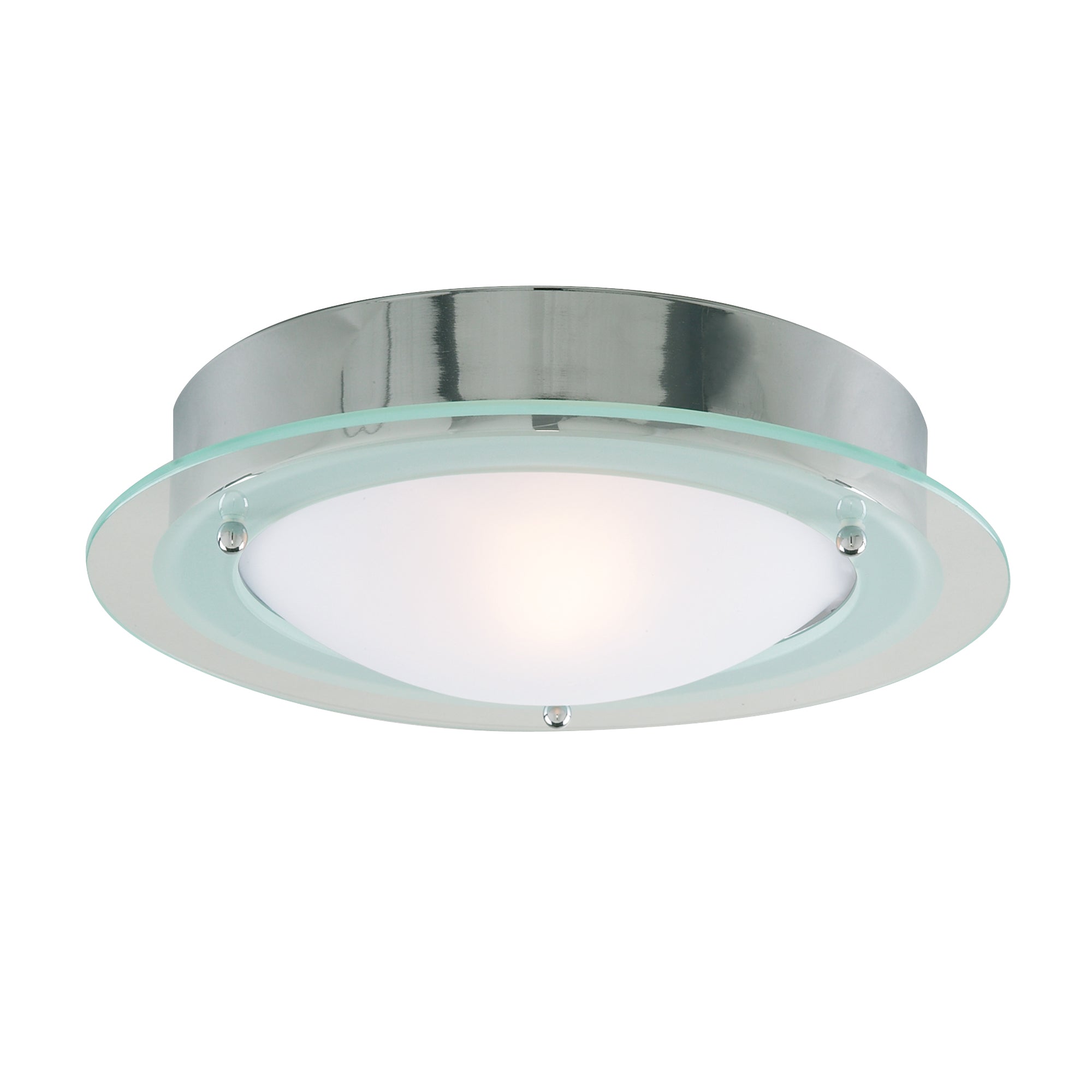 Searchlight 3108CC Belfast Flush - Chrome Metal & Clear Acid Glass ...