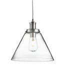 Searchlight 3228CC Pyramid  Pendant  - Chrome Metal & Glass