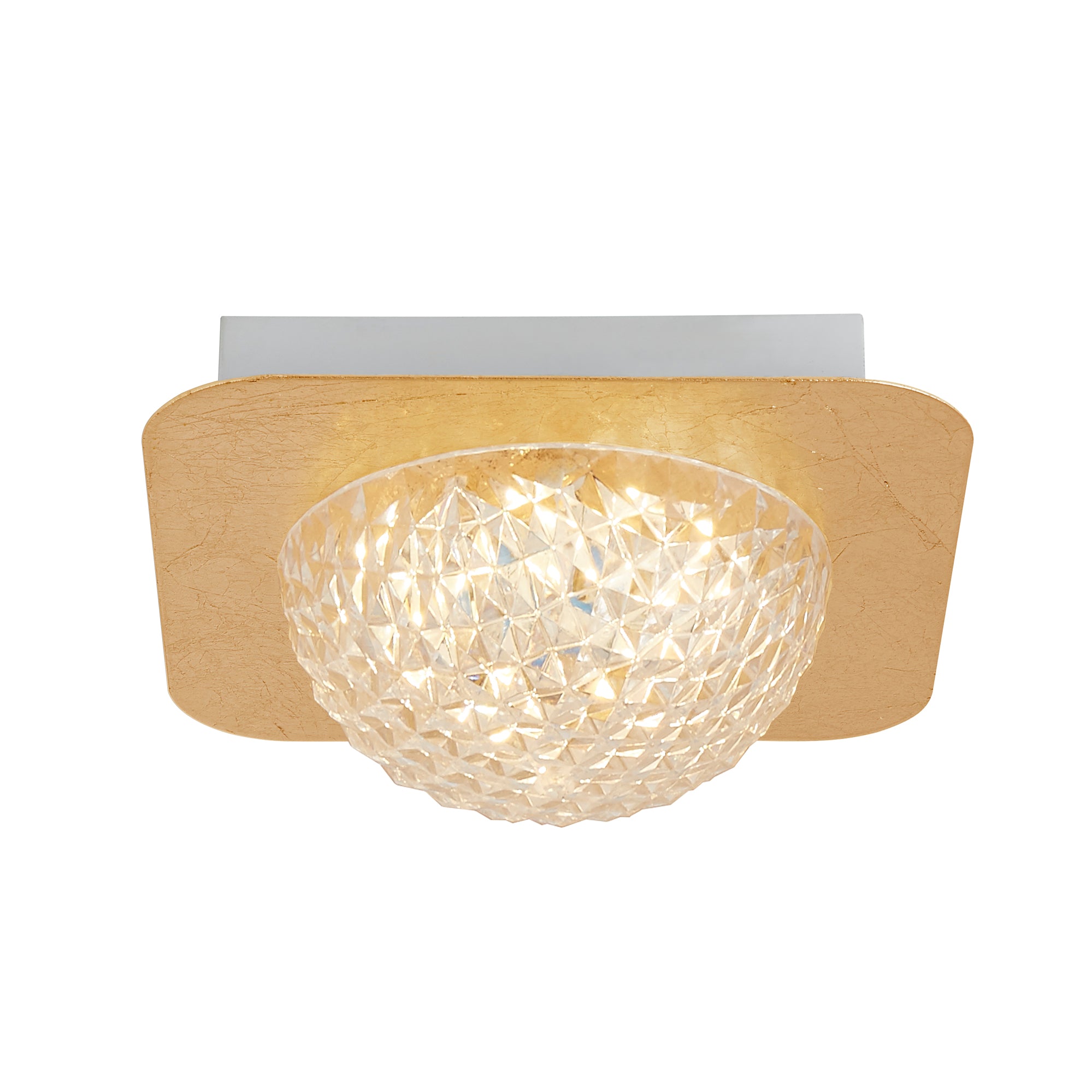 Searchlight 32511-1GO Celestia Flush - Gold Metal & Acrylic ...