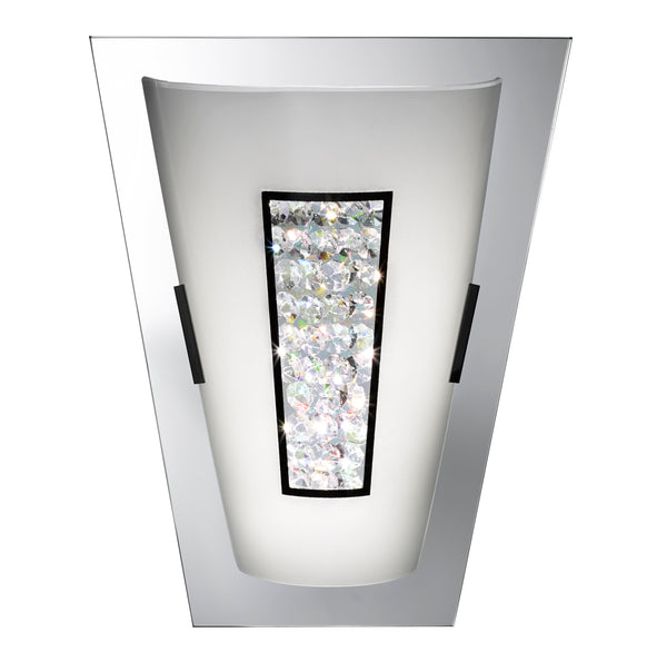 Searchlight 3773-IP Portland LED Bathroom Wall Light - Chrome, Glass & Ice, IP44
