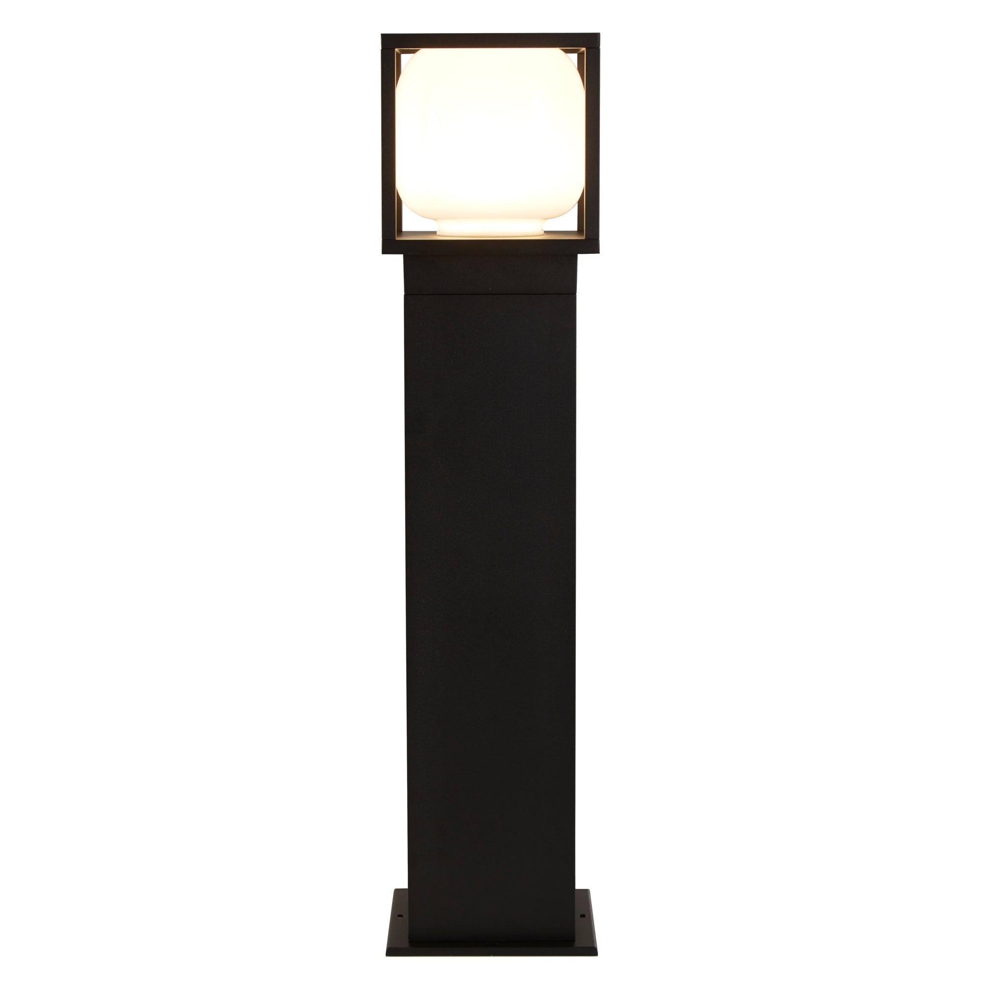 Searchlight 38141-650 Athens Outdoor Post - Black Metal & Opal Glass ...
