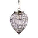 Searchlight 3991AB Pineapple  Pendant  - Antique Brass Metal & Glass