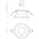 Astro 1249040 Minima Slimline Round Adjustable Fire-Rated Matt White