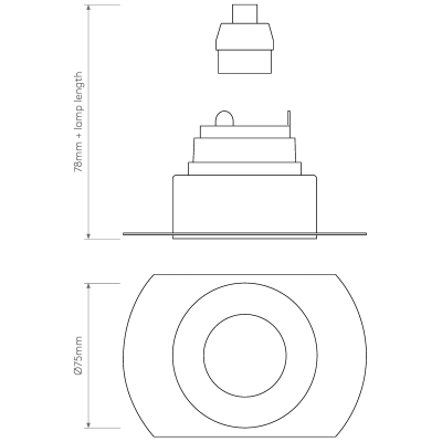 Astro 1248023 Trimless Round Fixed Matt White