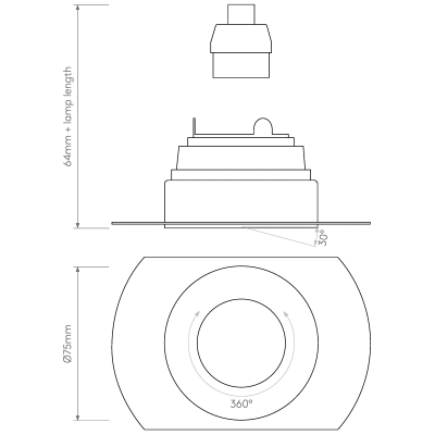 Astro 1248019 Trimless Slimline Round Adjustable Fire-Rated Matt White