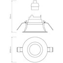 Astro 1249034 Minima Slimline Round Fixed Fire-Rated IP65 Matt White