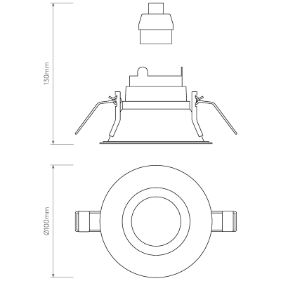 Astro 1249034 Minima Slimline Round Fixed Fire-Rated IP65 Matt White