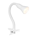 Searchlight 4122WH Desk Partners Flex Clip Task Lamp - White Metal