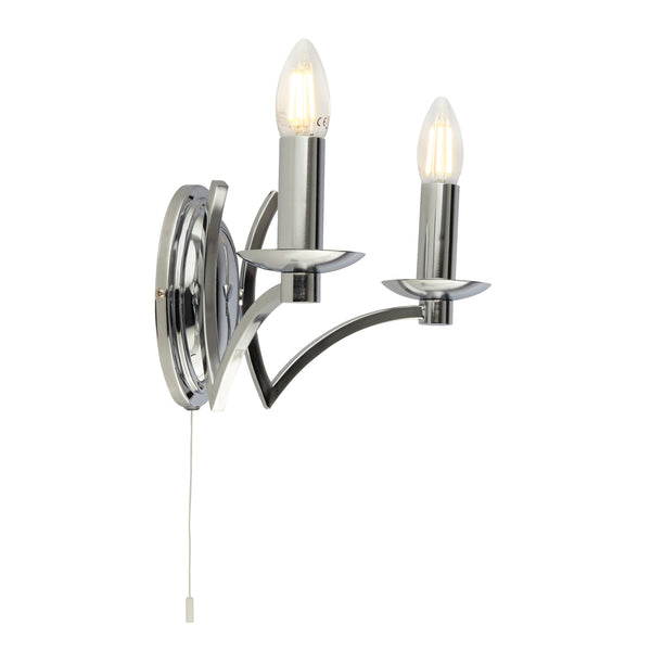 Searchlight 41312-2CC Ascot 2Lt Wall Light- Chrome