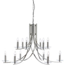 Searchlight 41612-12SS Ascona 12Lt Pendant - Satin Silver & Clear Glass Sconces