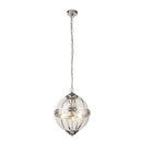Searchlight 44213-3CC Coronet 3Lt Pendant - Chrome Metal & Glass