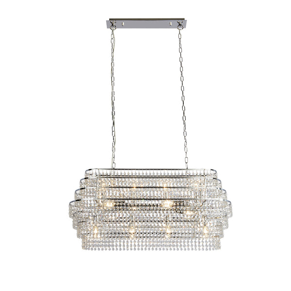 Searchlight 4512-12CC Rene 12Lt Ceiling Pendant - Chrome & Crystal