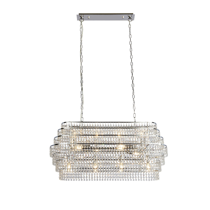 Searchlight 4512-12CC Rene 12Lt Ceiling Pendant - Chrome & Crystal