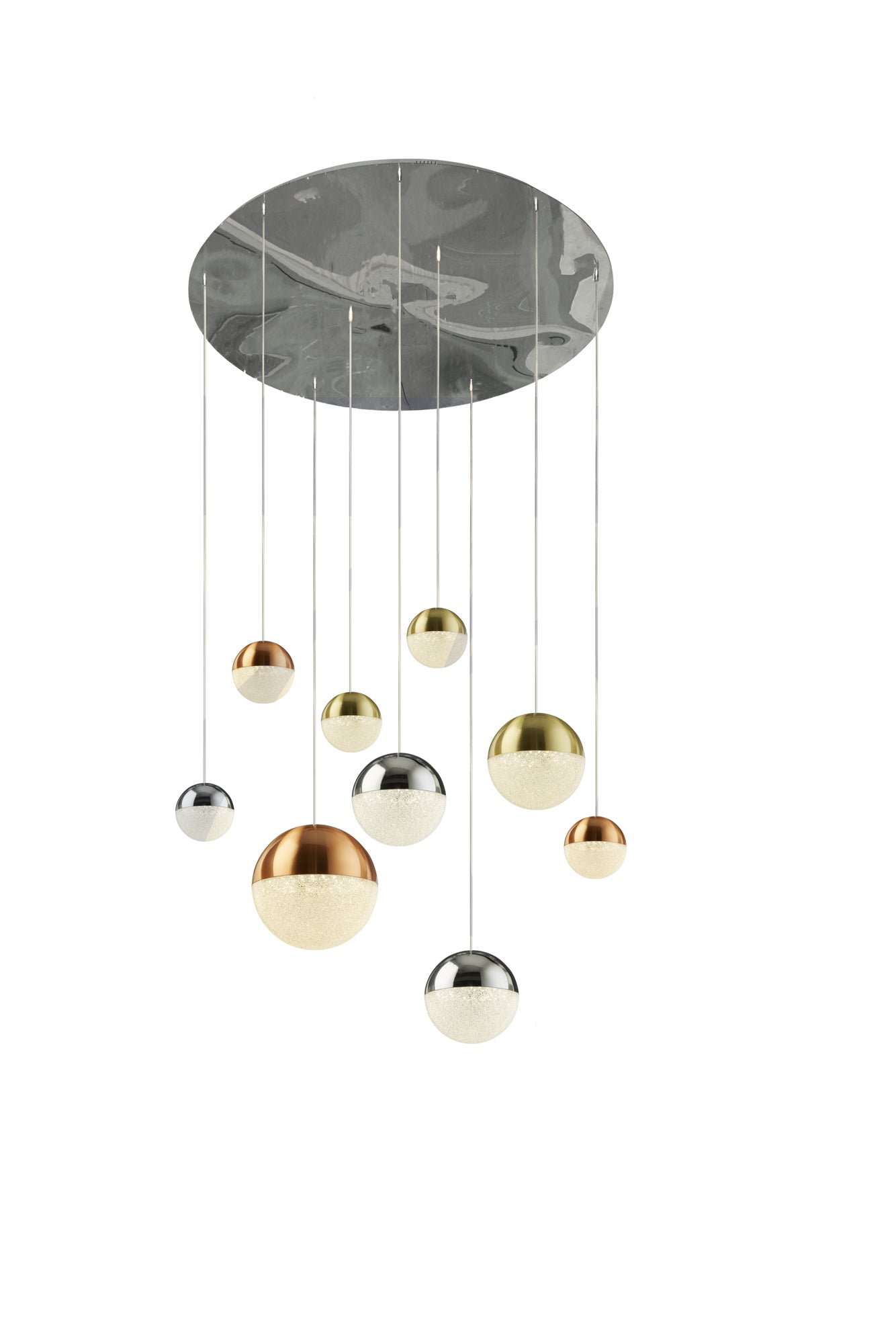 Searchlight 4519-9 Planets 7Lt Multi-Drop - Copper, Chrome & Satin ...
