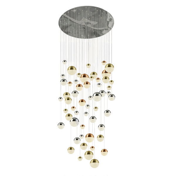 Searchlight 4555-55 Planets 55Lt Multi-Drop - Copper, Chrome & Satin Brass