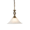 Searchlight 4581-14AB Cameroon Pendant  - Antique Brass Metal & Glass