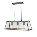 Searchlight 4613-3AB Voyager 3Lt Bar Pendant - Antique Brass Metal & Glass - Searchlight - Falcon Electrical UK