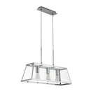Searchlight 4613-3CC Voyager 3Lt Bar Pendant - Chrome Metal & Glass