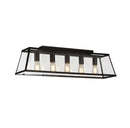 Searchlight 4614-5BK Voyager 5Lt Bar Pendant - Black Metal & Glass - Searchlight - Falcon Electrical UK