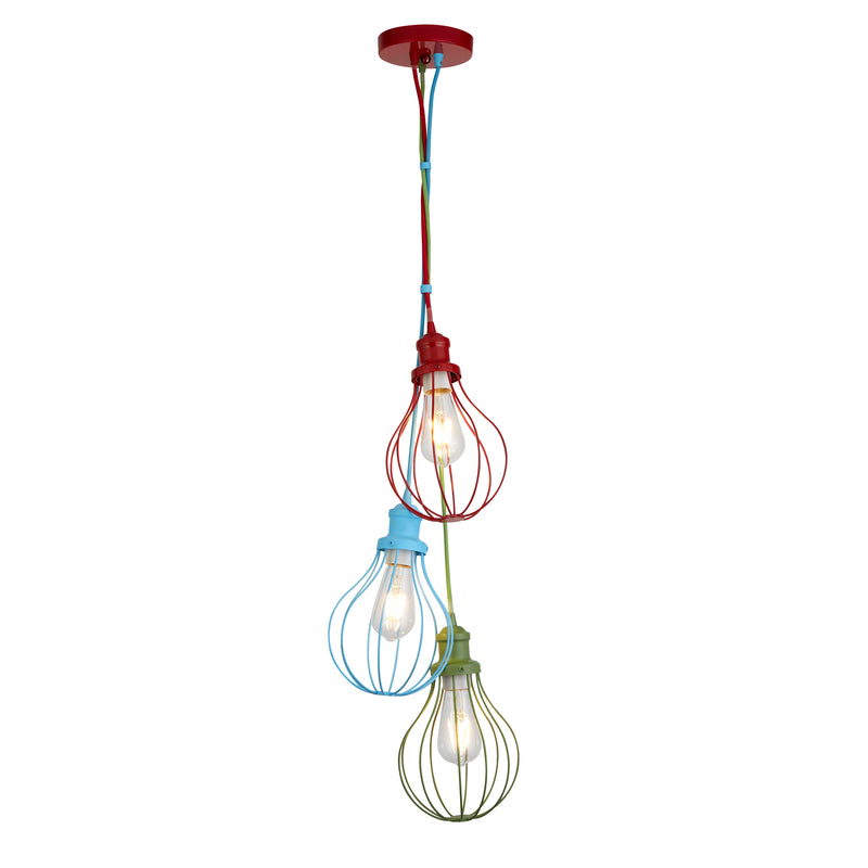 Searchlight 4683-3 Novelty 3Lt Pendant - Multi-Coloured Metal