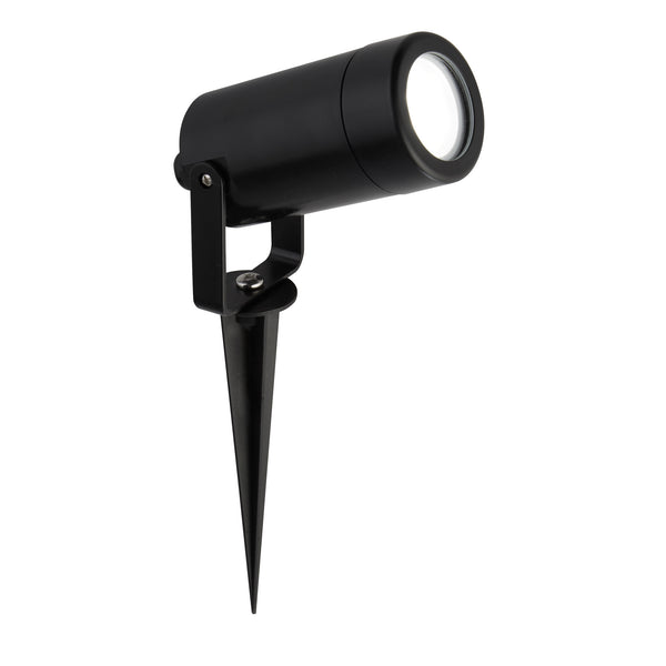 Searchlight 5010BK Spikey Outdoor Spotlight - Black Metal & Polycarbonate