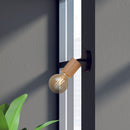 Searchlight 50211-1NA Spinny Spotlight Wall Light - Wood & Matt Black Metal