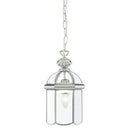 Searchlight 5131CC Bevelled Lantern Pendant  - Chrome Metal & Clear Glass
