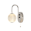 Searchlight 51481CC Allure Wall Light - Chrome Metal & Clear Acrylic