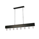 Searchlight 51607-8BK Piano 8Lt Diner Bar Pendant - Matt Black Metal