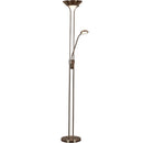 Searchlight 5430AB Mother & Child Floor Lamp - Antique Brass Metal & Glass