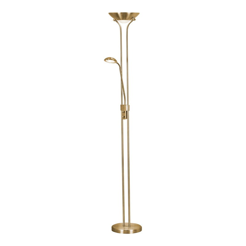 Searchlight 5430SB Mother & Child LED Dimmable Floor Lamp - Satin Brass