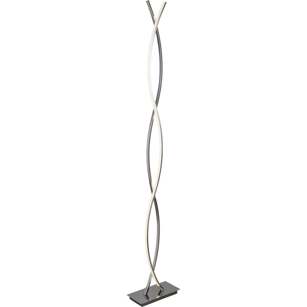 Searchlight 5679CC Platt LED Wave Floor Lamp - Chrome & Opal