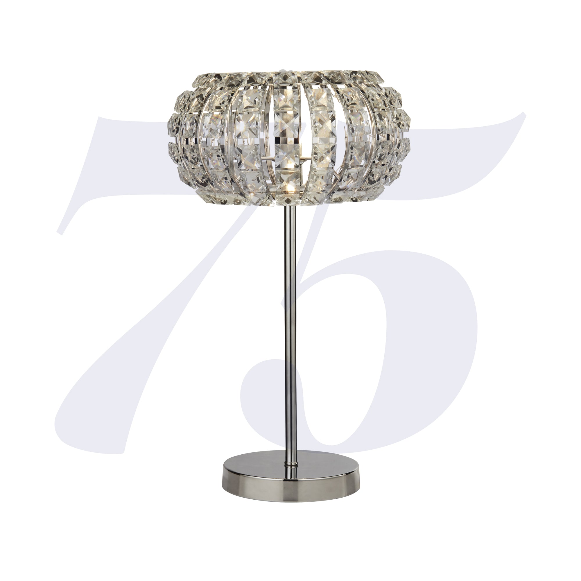 Searchlight 5817CC Marylin Table Lamp - Chrome, Crystal Glass & Sand ...