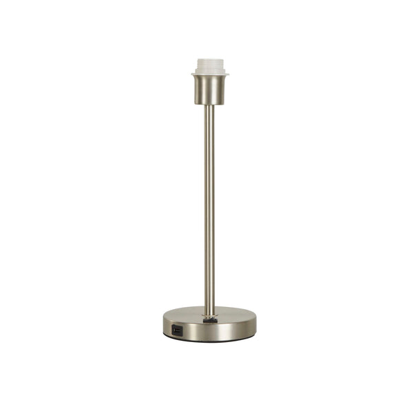 Searchlight 58911SN Base Only - Finn USB Table Lamp - Satin Nickel Metal