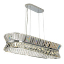 Searchlight 59410-10CC Uptown 10Lt Oval Pendant - Chrome Metal & Clear Crystal - Searchlight - Falcon Electrical UK