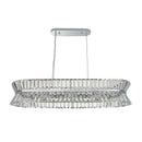 Searchlight 59410-10CC Uptown 10Lt Oval Pendant - Chrome Metal & Clear Crystal - Searchlight - Falcon Electrical UK