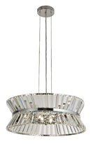 Searchlight 59410-7CC Uptown 7Lt Pendant/Semi-Flush - Chrome Metal & Clear Crystal