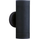 Searchlight 6009-2BK-LED Metro Outdoor Wall Light - Silk Black Metal & Glass