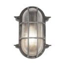 Searchlight 61402BS Bulkhead Oval Outdoor Wall/Ceiling Light - Black Silver