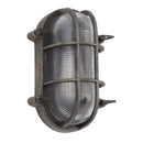 Searchlight 61402BS Bulkhead Oval Outdoor Wall/Ceiling Light - Black Silver