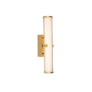 Searchlight 63125-1GO Clamp Wall Light - Gold Metal, Ribbed Clear & Opal Glass