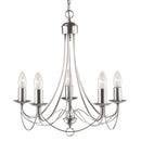 Searchlight 6345-5SS Maypole 5Lt Pendant - Satin Silver Metal